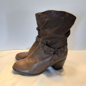 Reneeze Ankle Boots Heel Buckle Western Women's Size 9